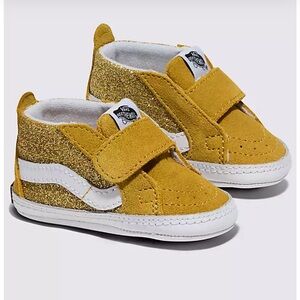 Vans - Infant Sk8-Hi Crib Shoe - Glitter Champagne Gold Yellow